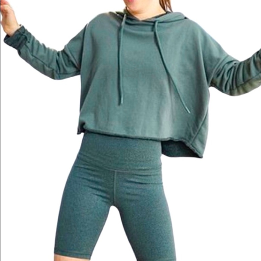 Aerie green cropped hoodie